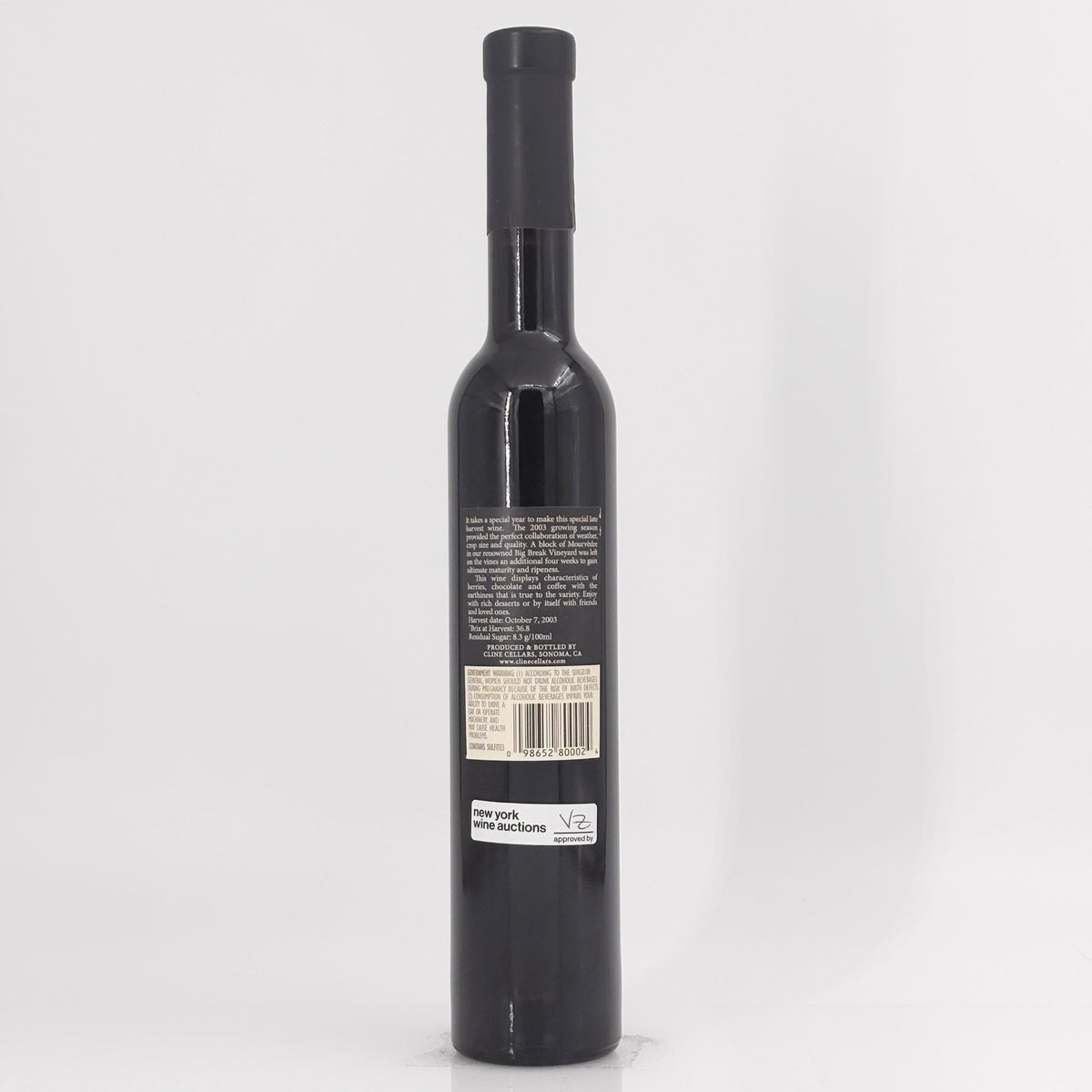 2003 Cline Cellars Late Harvest Mourvedre 500ml Contra Costa County, USA