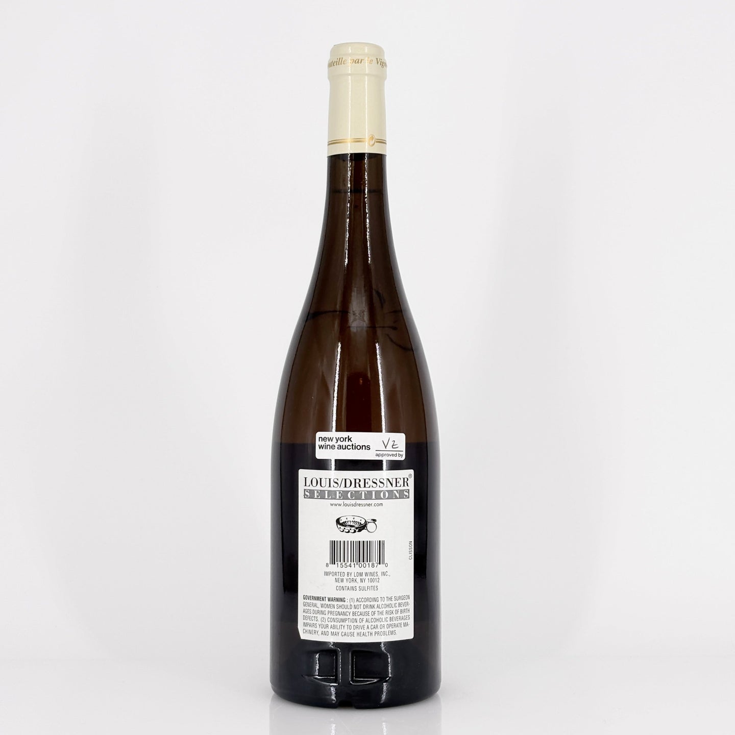 Bottle of wine on a white background