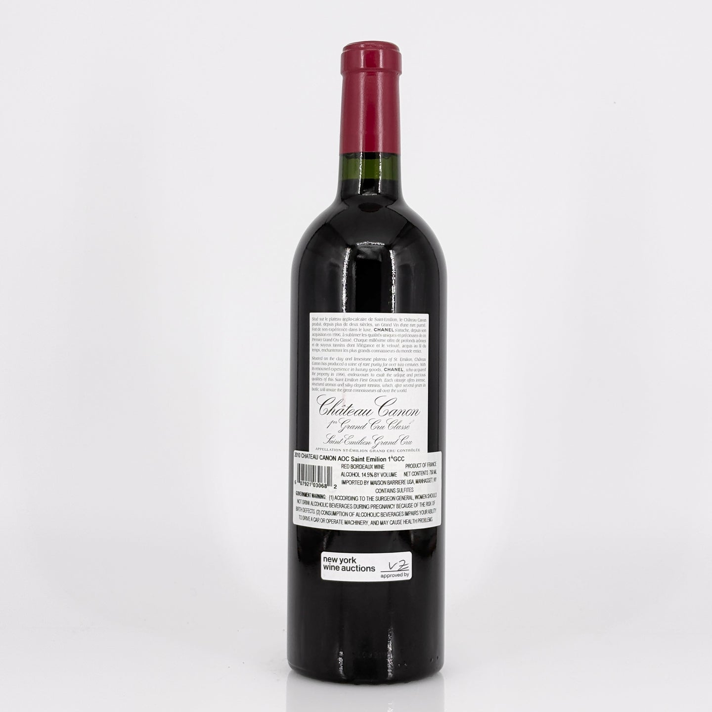 2010 Chateau Canon Saint-Emilion Grand Cru, France
