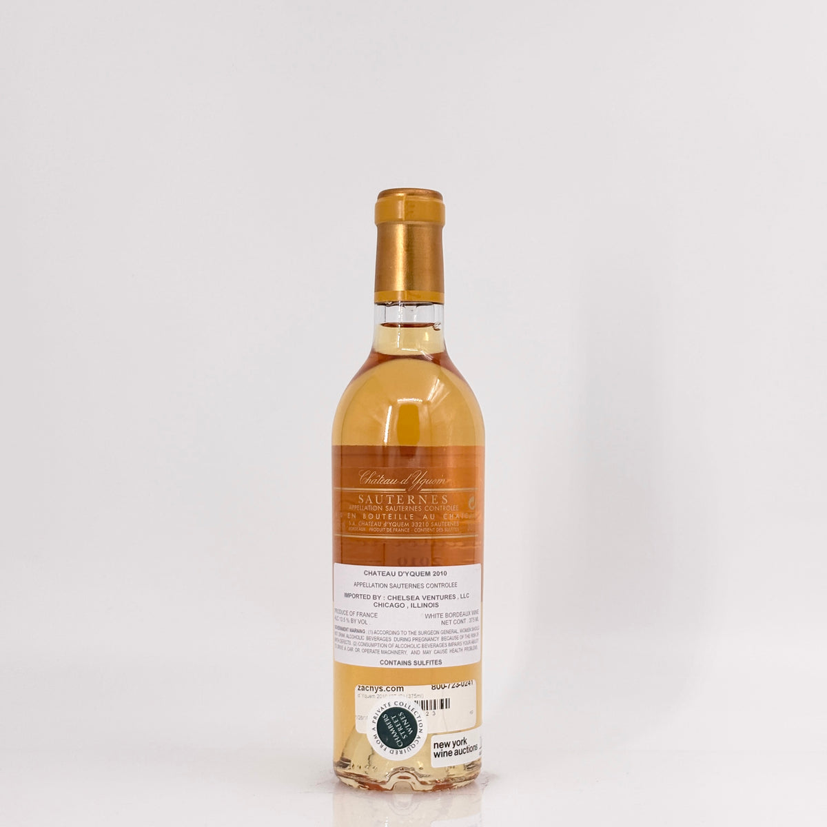 2010 Chateau d'Yquem, Sauternes, France 375ml