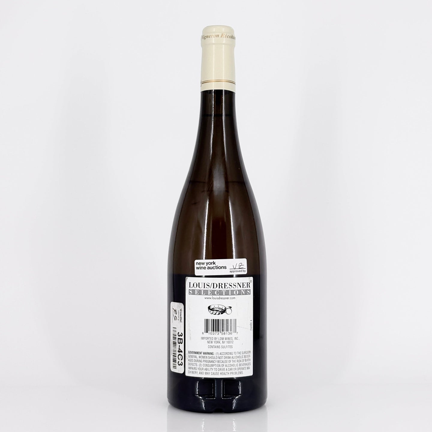 Bottle of wine on a white background