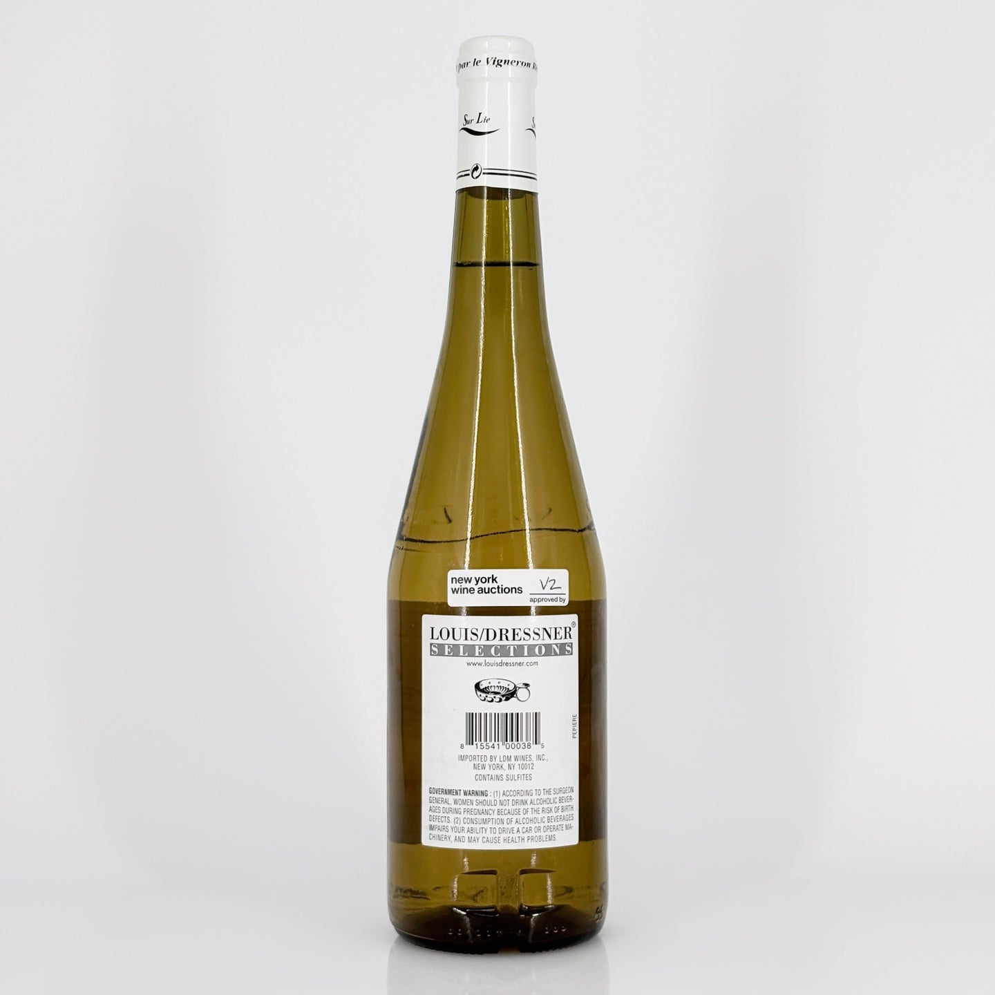 Bottle of wine on a white background