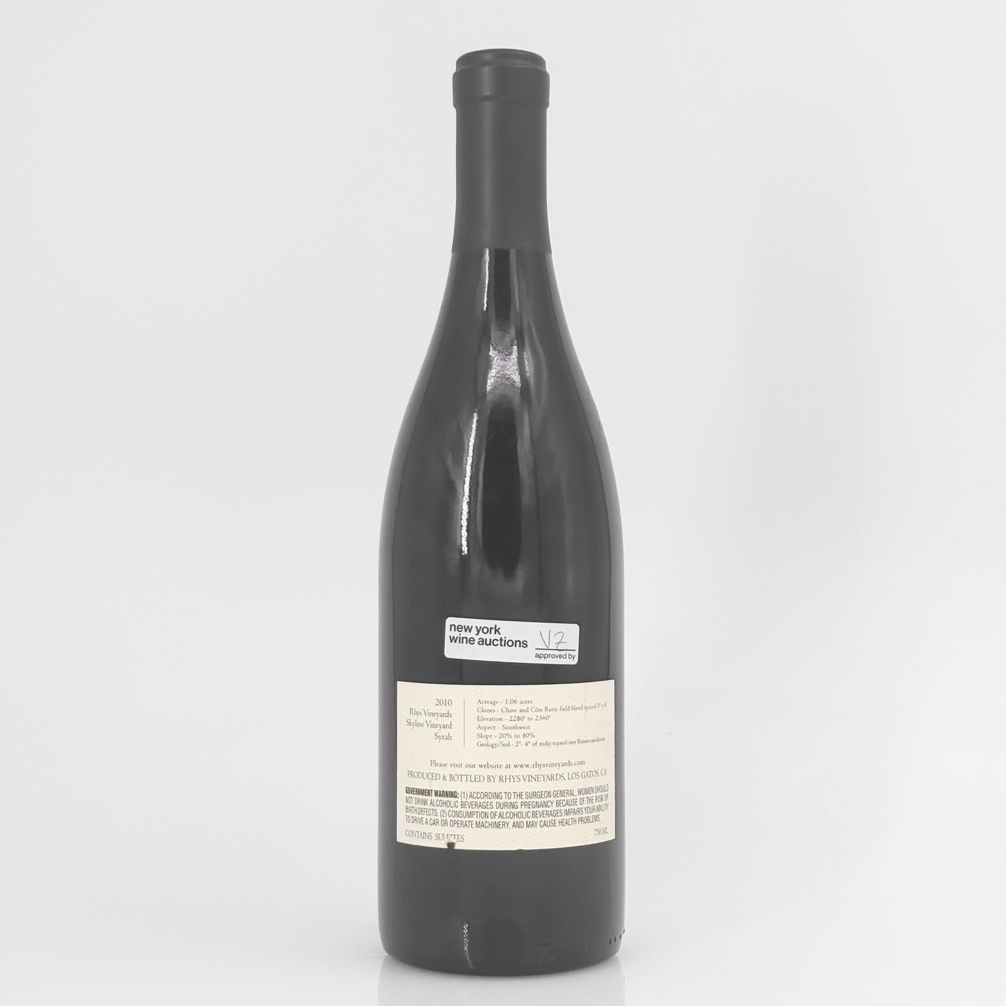2010 Rhys Vineyards Skyline Vineyard Syrah Santa Cruz Mountains, USA