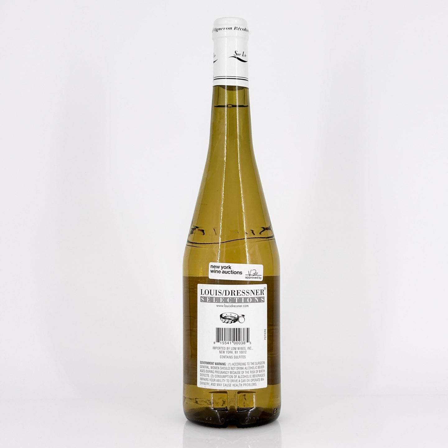 Bottle of wine on a white background