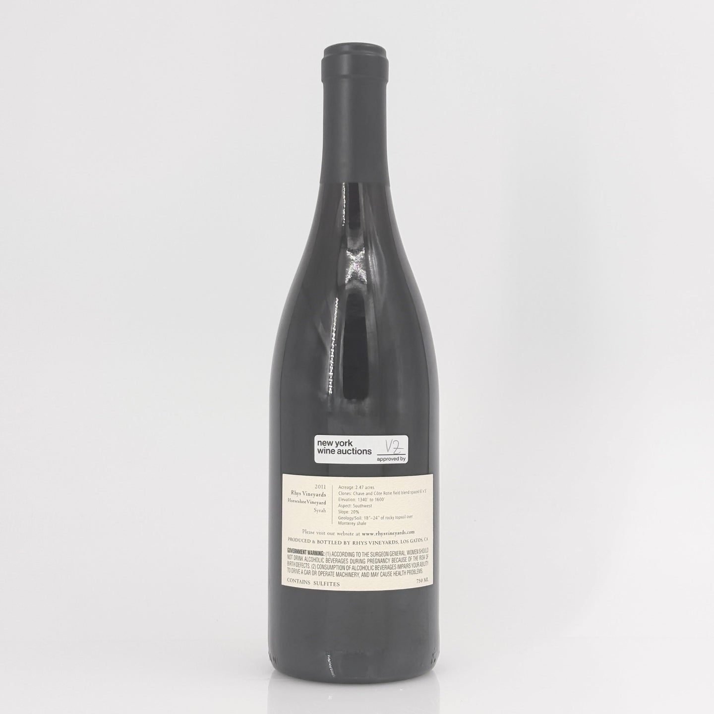 2011 Rhys Vineyards Horseshoe Vineyard Syrah, Santa Cruz Mountains, USA