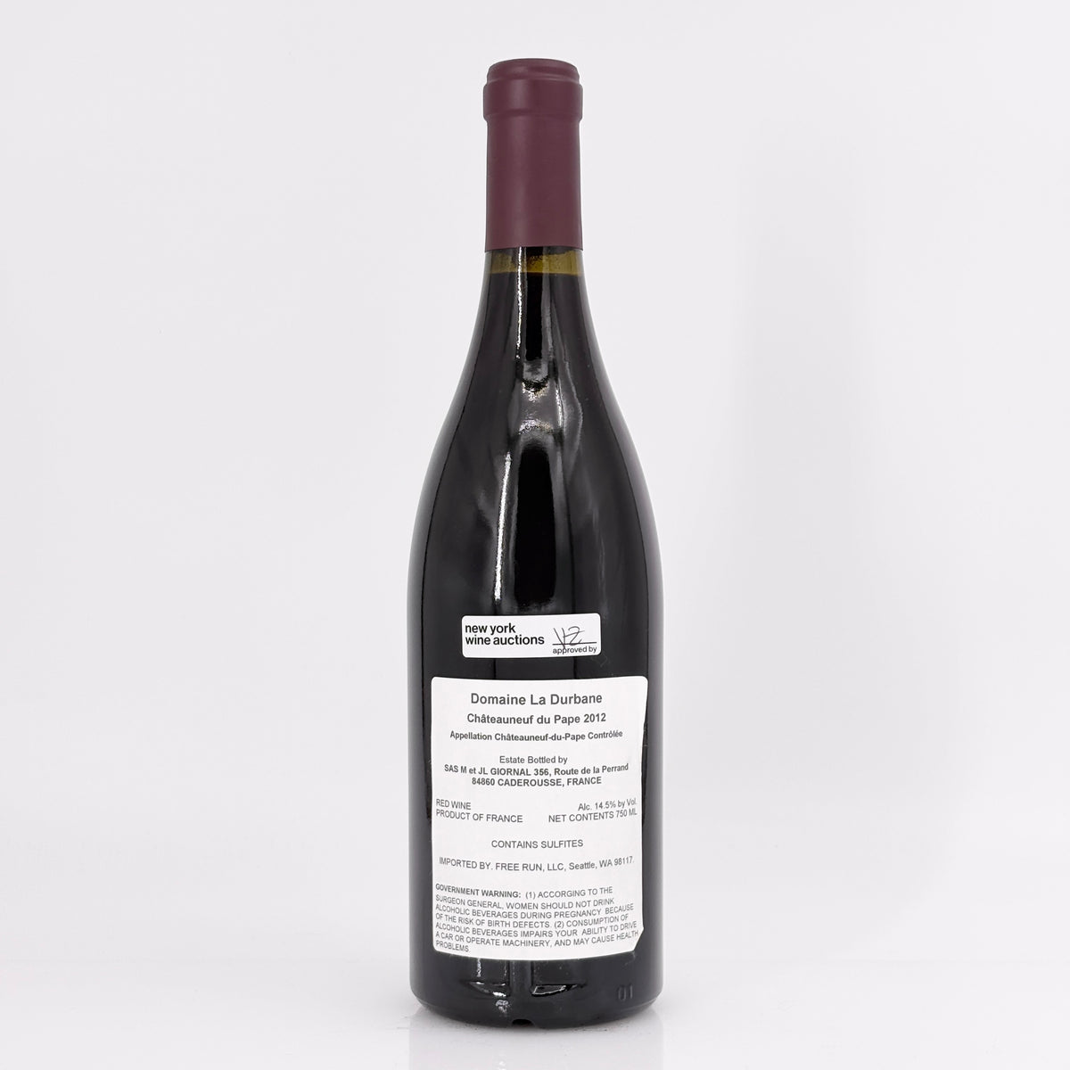 2012 Domaine de la Durbane Châteauneuf-du-Pape Rhone, France
