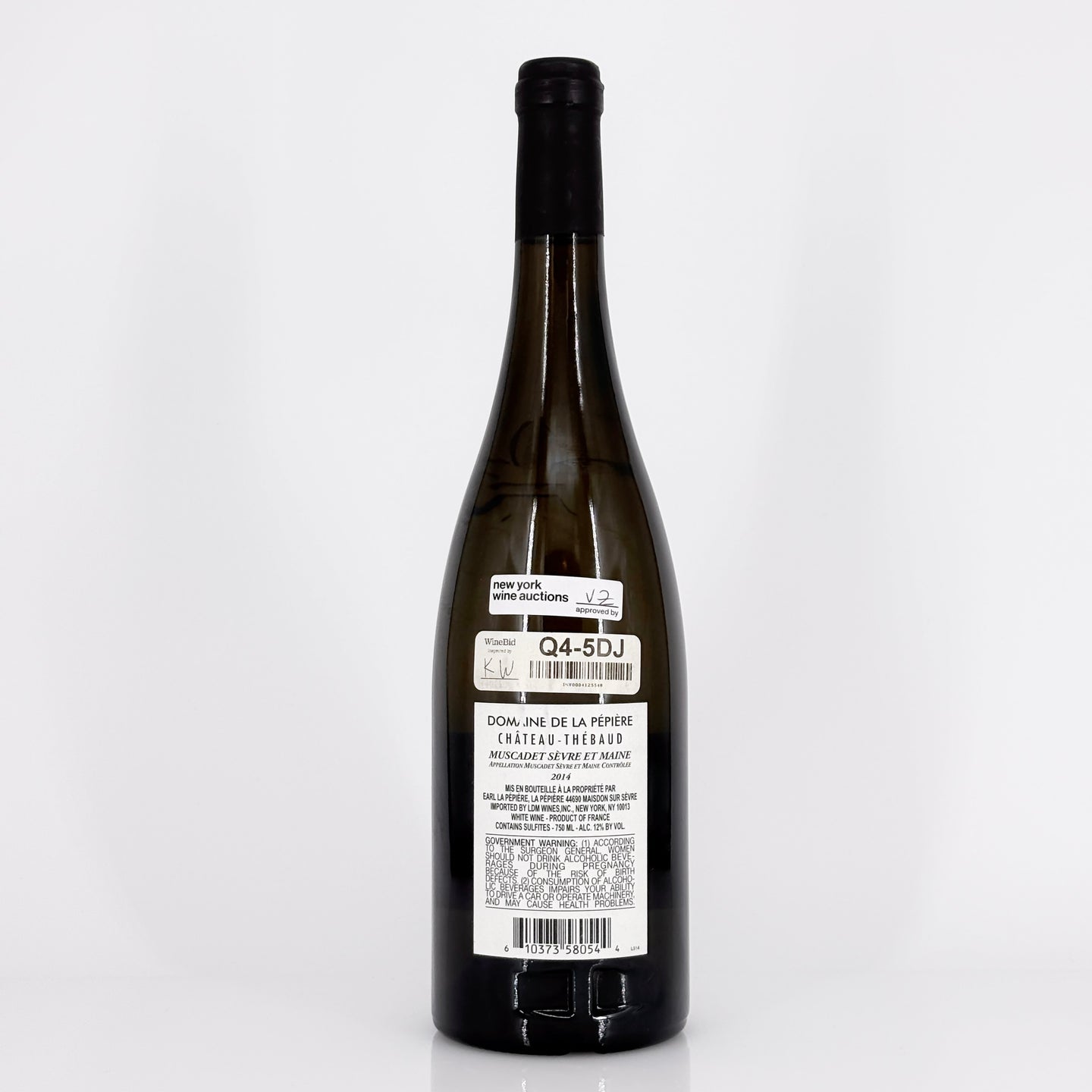 2014 Domaine de la Pepiere Chateau Thebaud Muscadet Sevre-et-Maine Sur Lie Loire, France