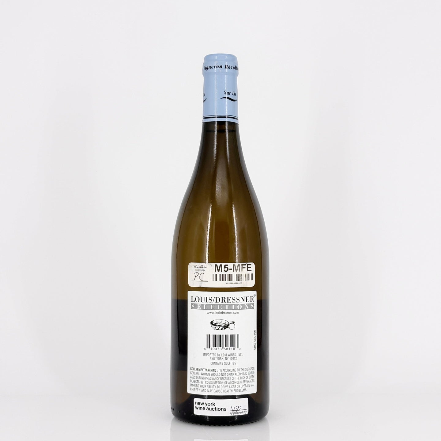 Bottle of wine on a white background
