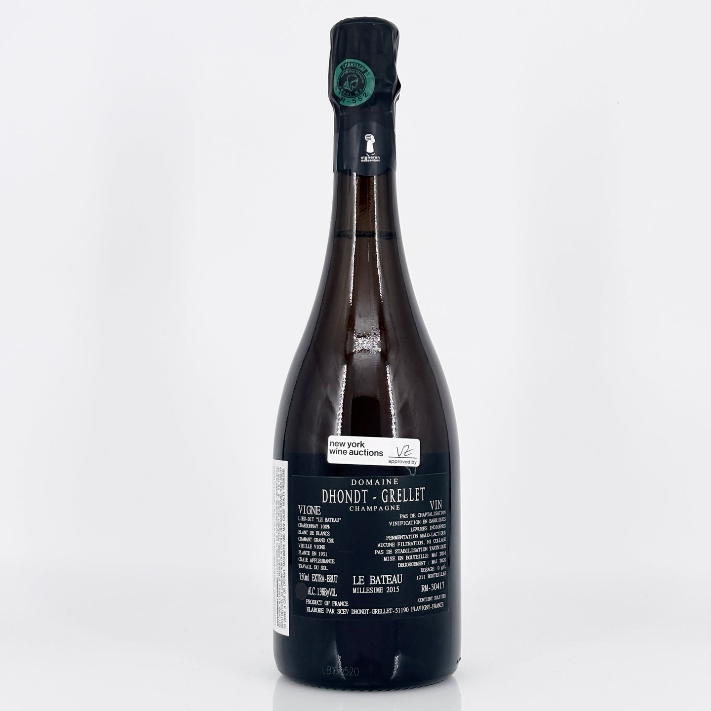 2015 Dhondt-Grellet 'Le Bateau' Cramant Vieilles Vignes Grand Cru Extra Brut Champagne, France