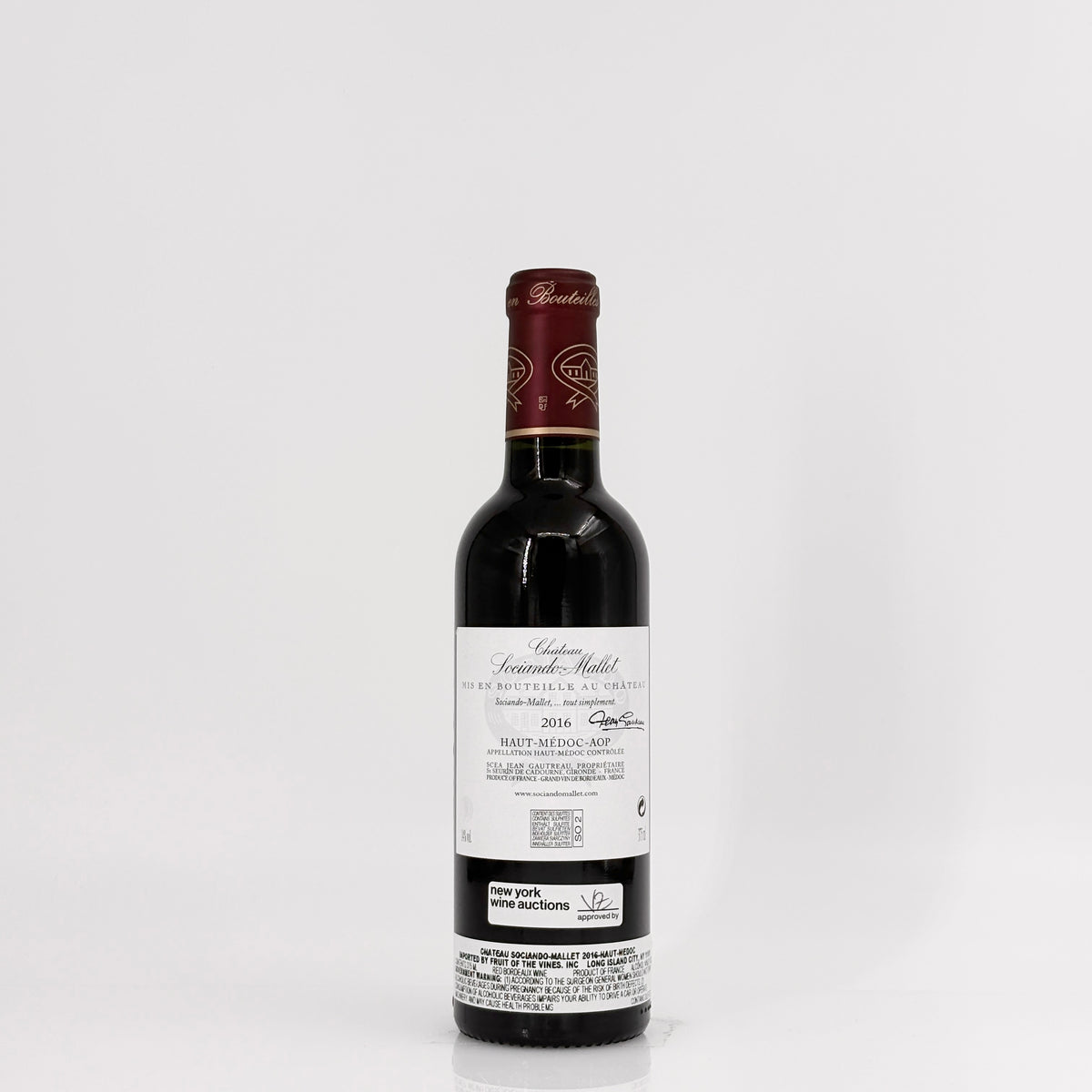 2016 Sociando Mallet Cuvee Jean Gautreau Haut-Medoc, France 375ml