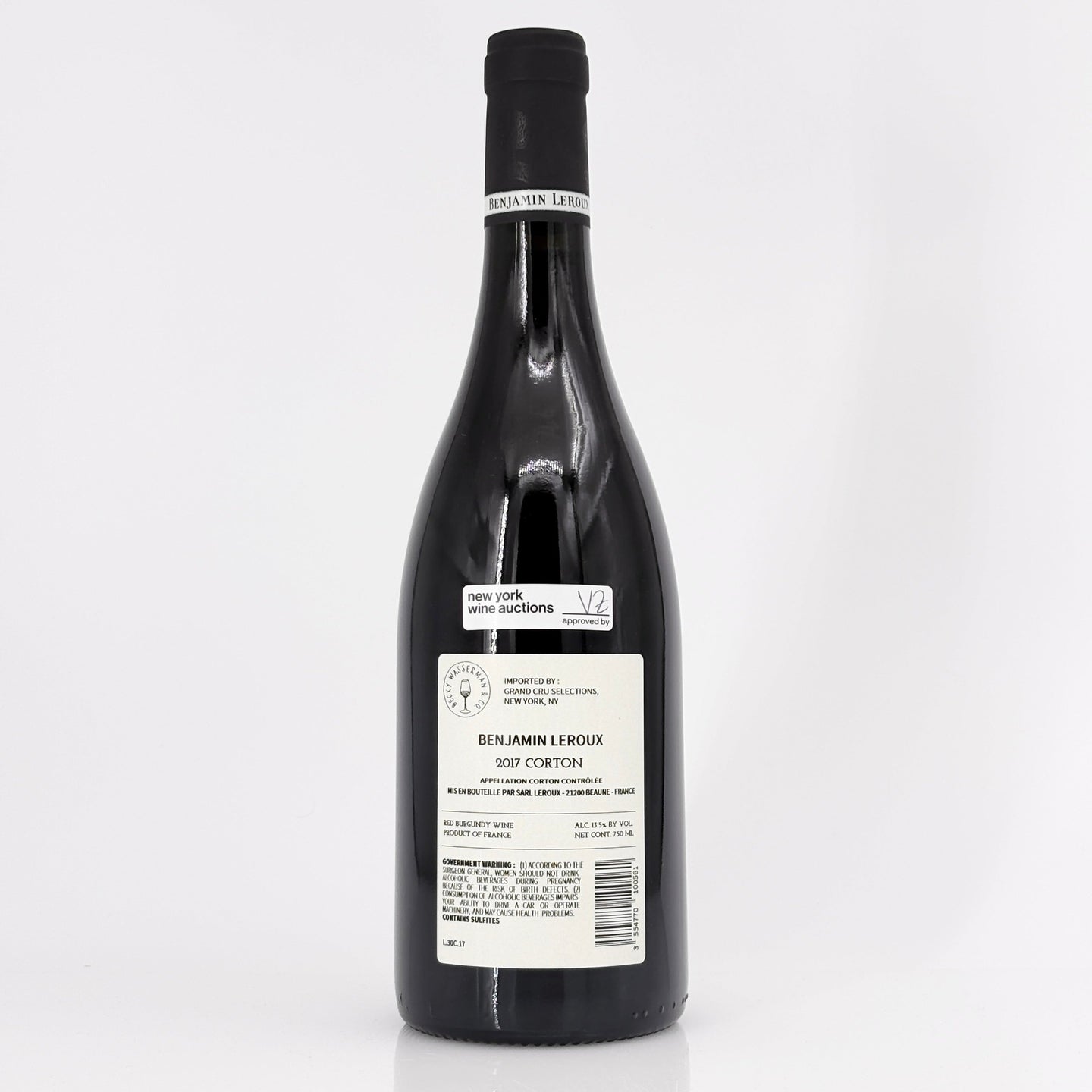 2017 Benjamin Leroux Corton Grand Cru, Côte de Beaune, France