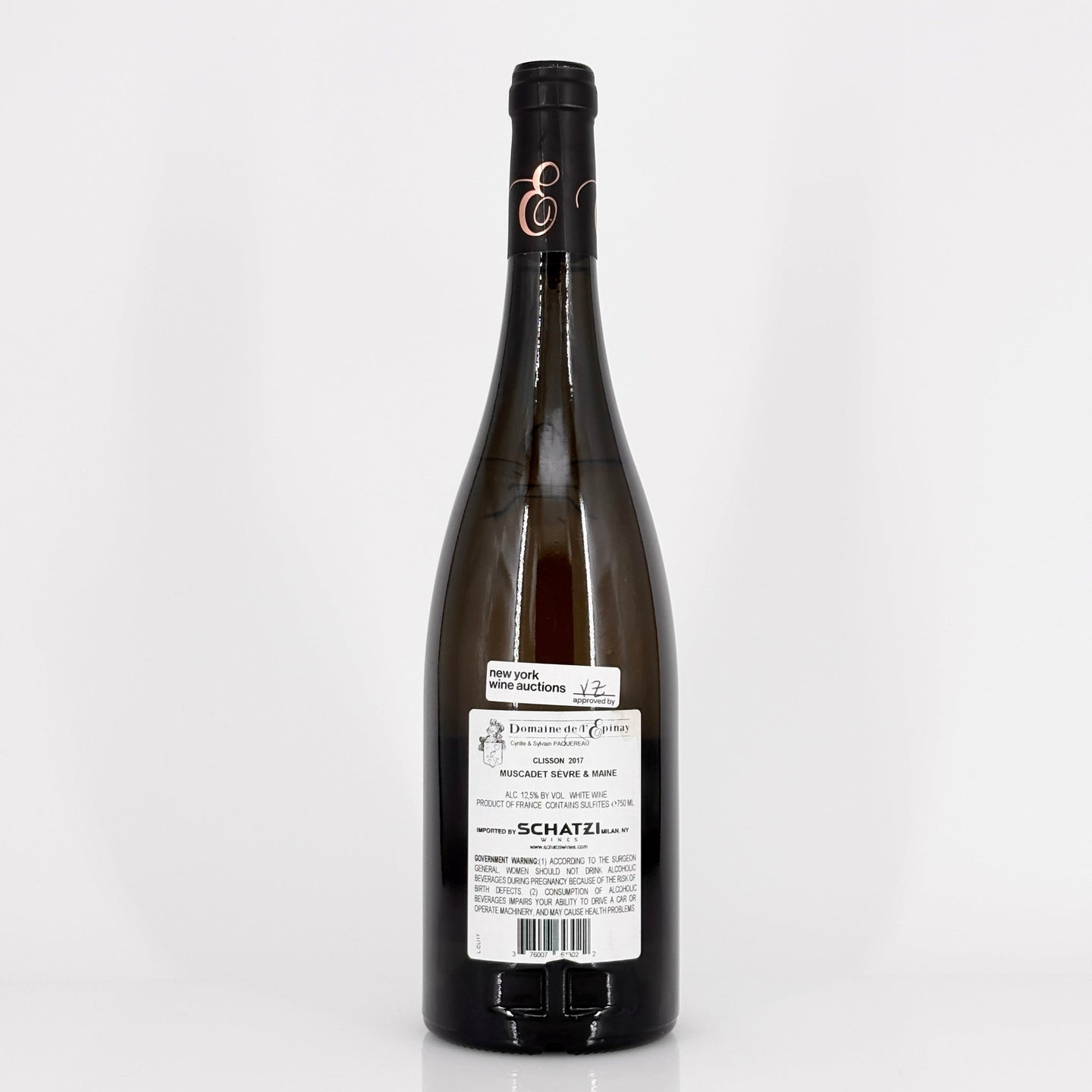 Bottle of wine on a white background