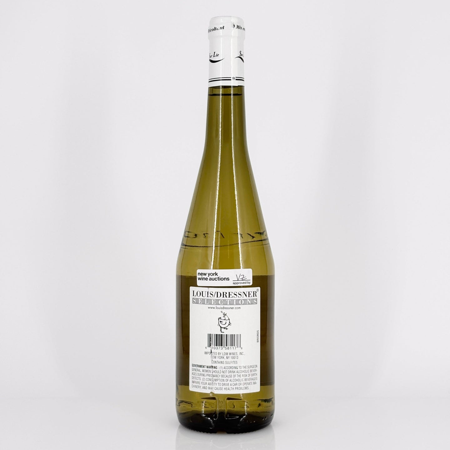 Bottle of wine with a white background