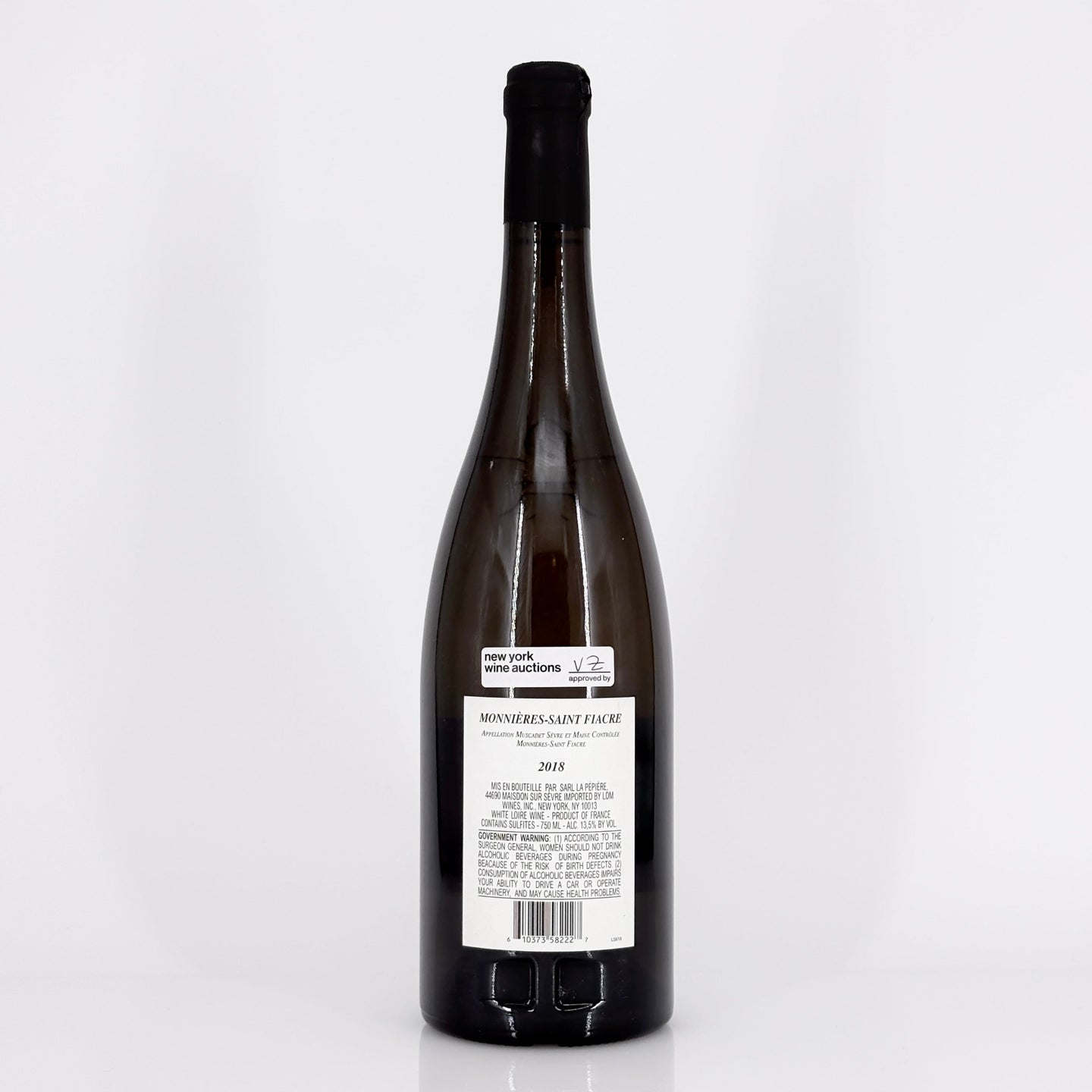 Bottle of wine on a white background