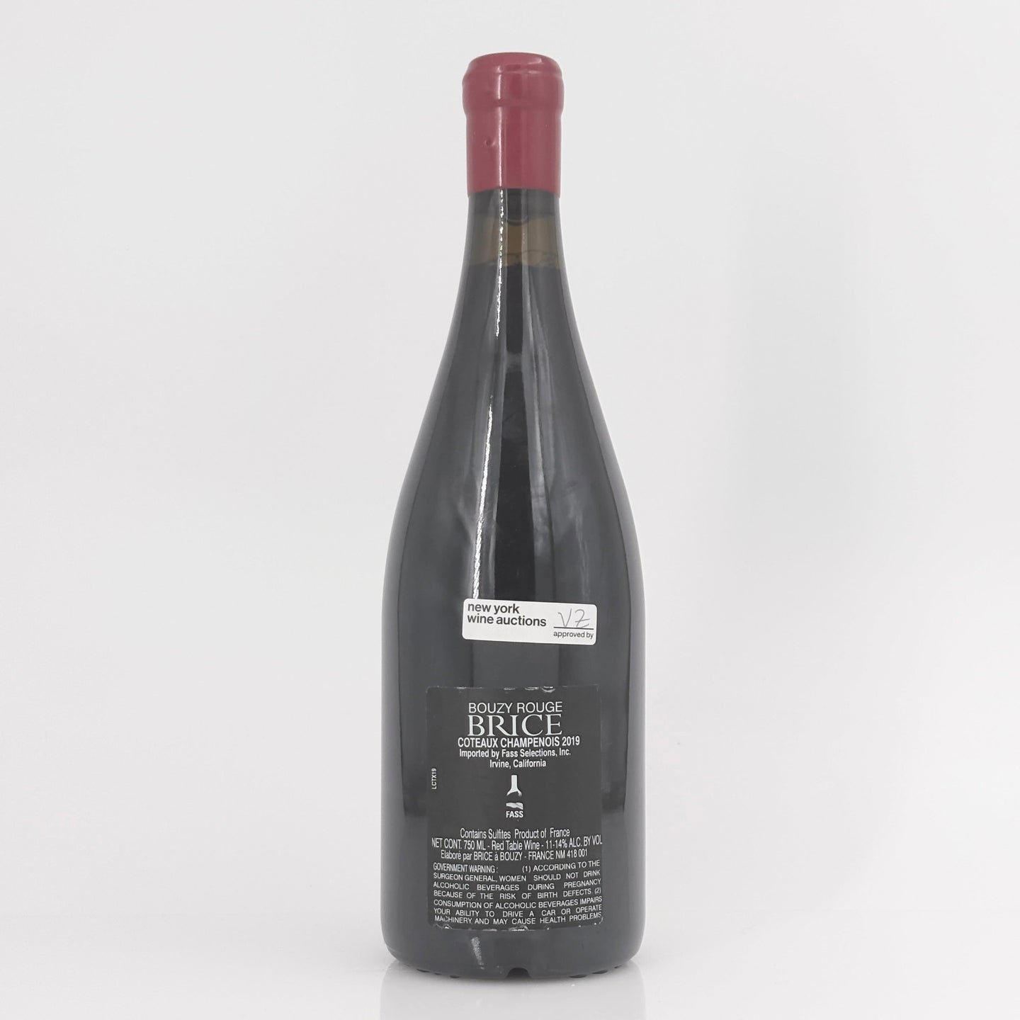 2019 Brice Coteaux Champenois Bouzy Rouge Grand Cru, Champagne, France