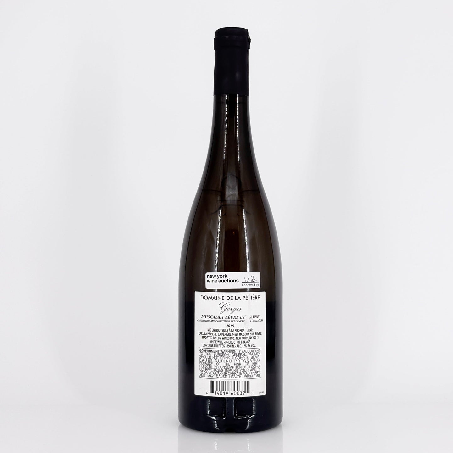 Bottle of wine on a white background