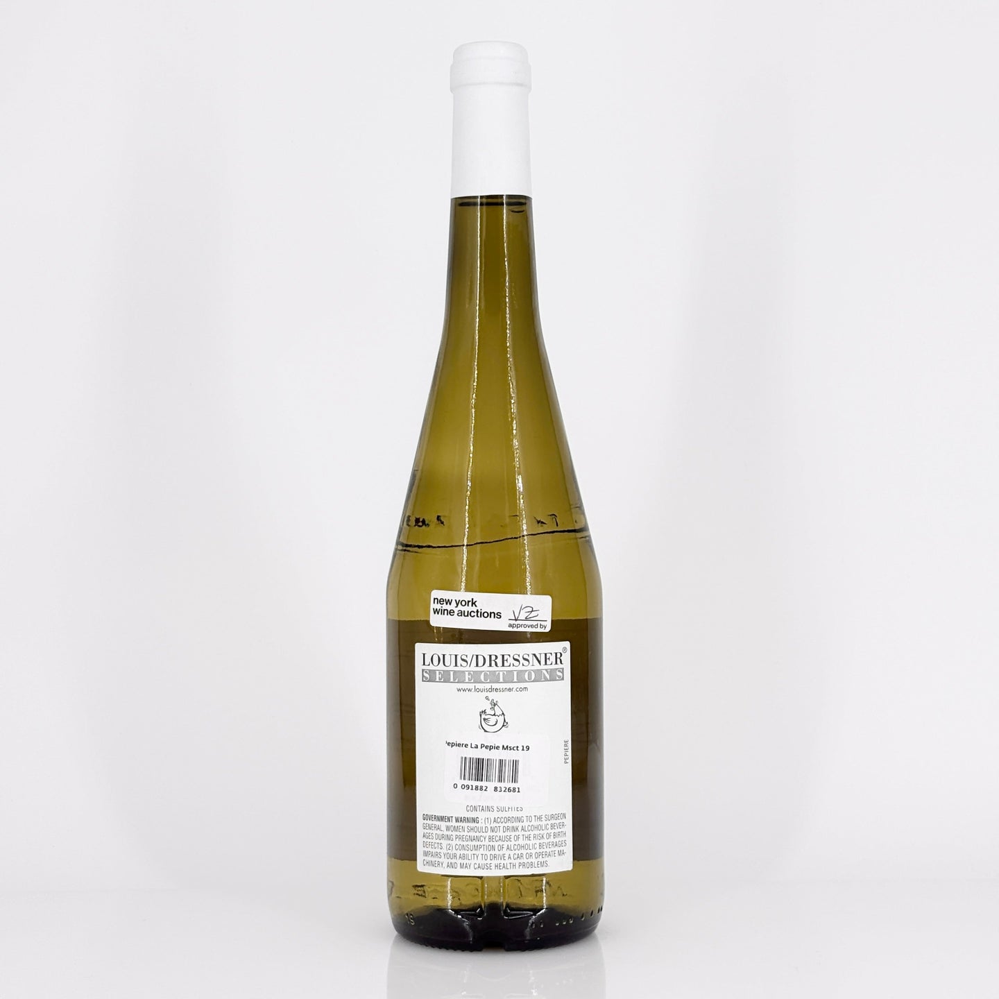 Bottle of wine on a white background