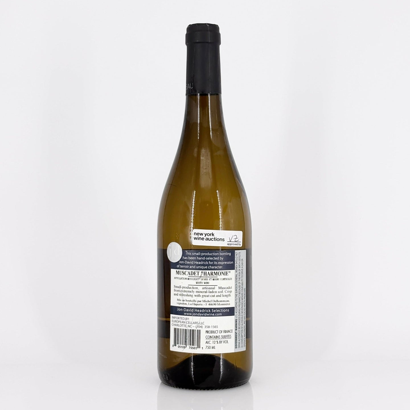 Bottle of wine on a white background