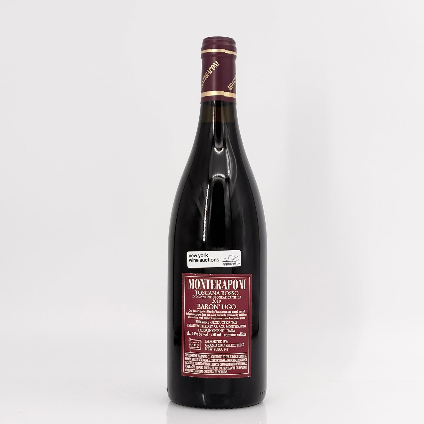 2019 Monteraponi Toscana Rosso Baron Ugo, Tuscany, Italy