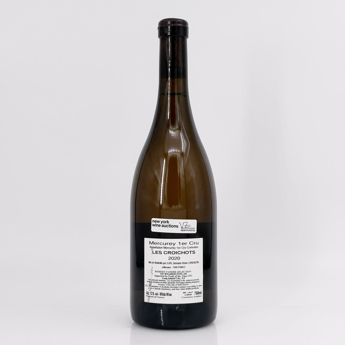 2020 Domaine Bruno Lorenzon Les Croichots Mercurey Premier Cru, France