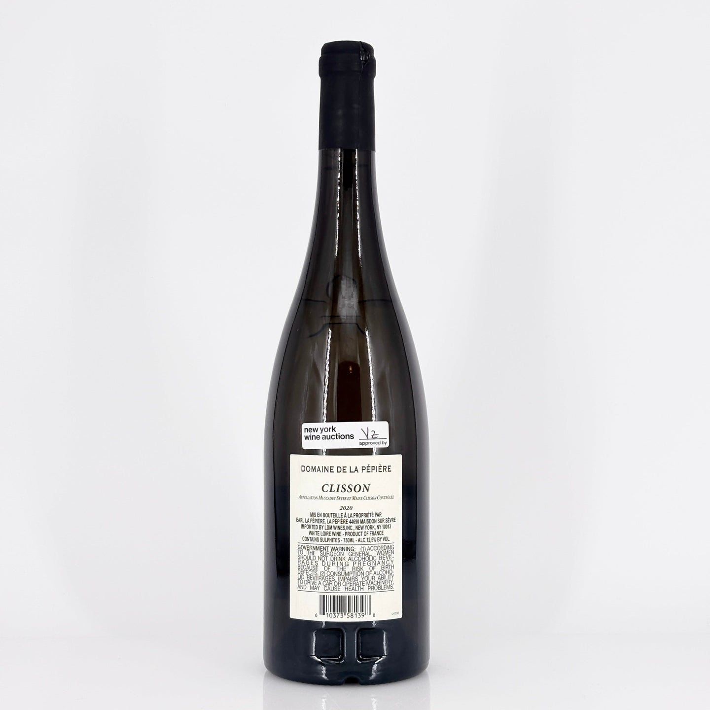 Bottle of wine on a white background