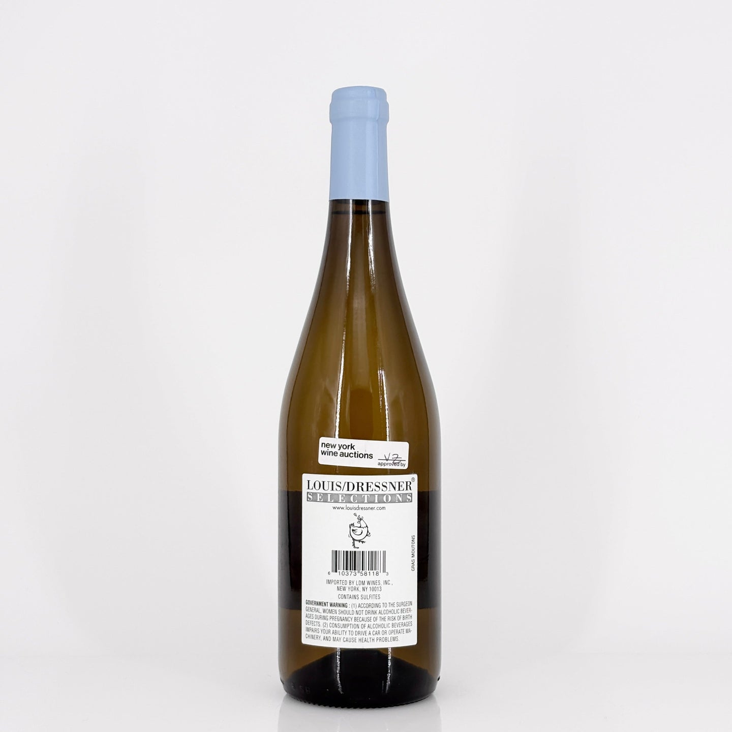 Bottle of wine on a white background