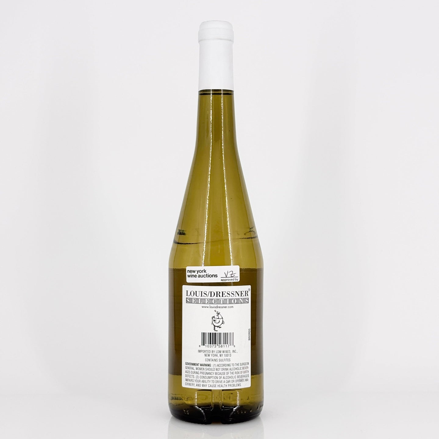Bottle of wine on a white background