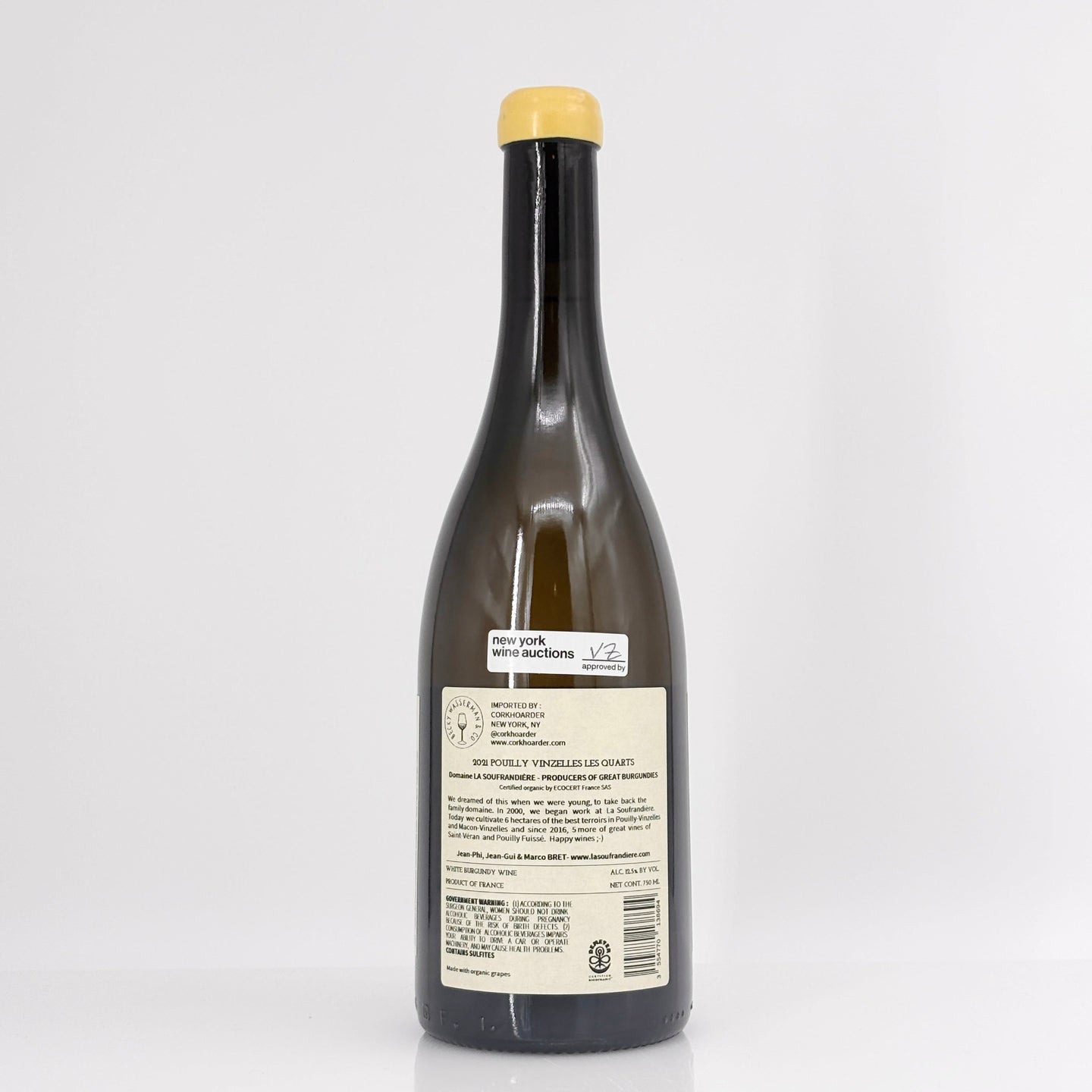 2021 Domaine La Soufrandiere Pouilly-Vinzelles Climat Les Quarts Maconnais, France