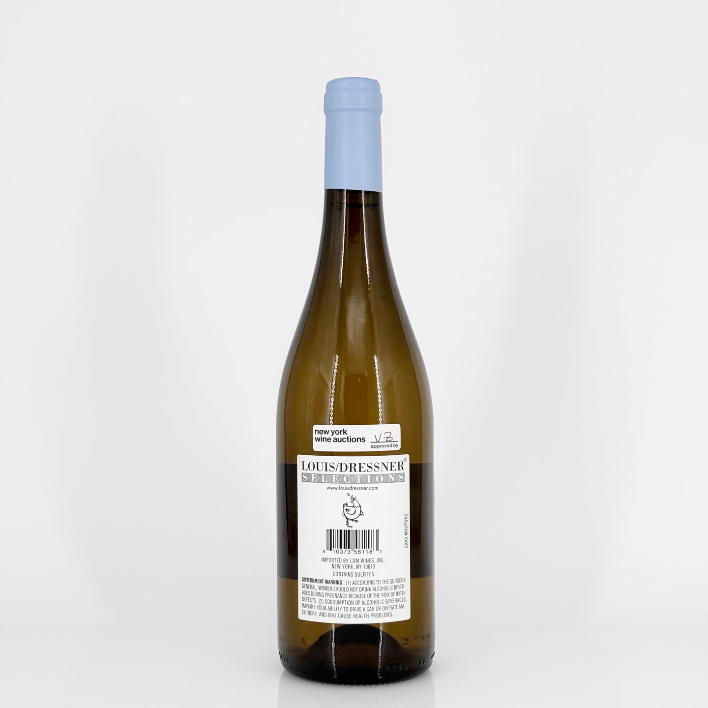 Bottle of wine on a white background