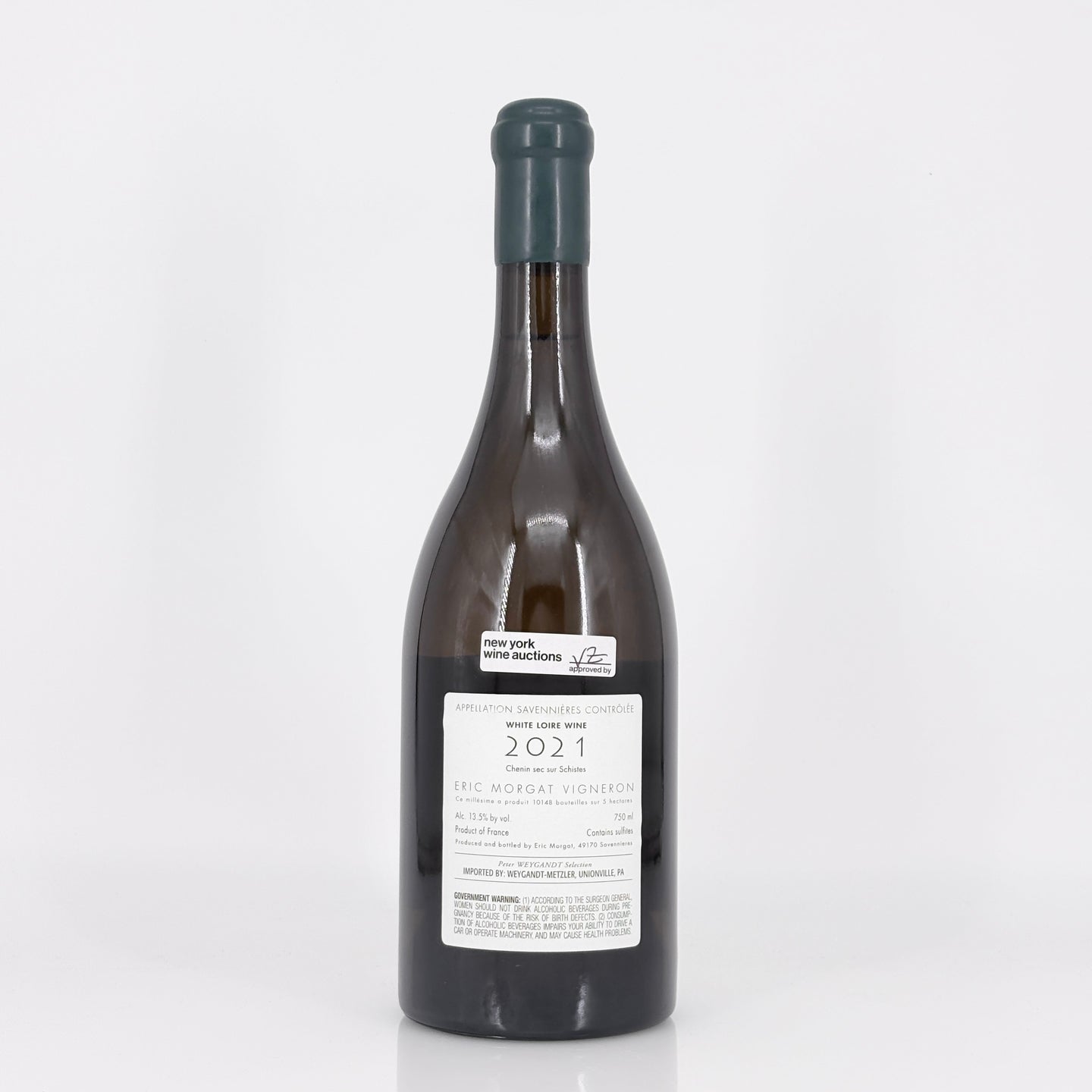 2021 Eric Morgat Savennieres Fides, Loire, France