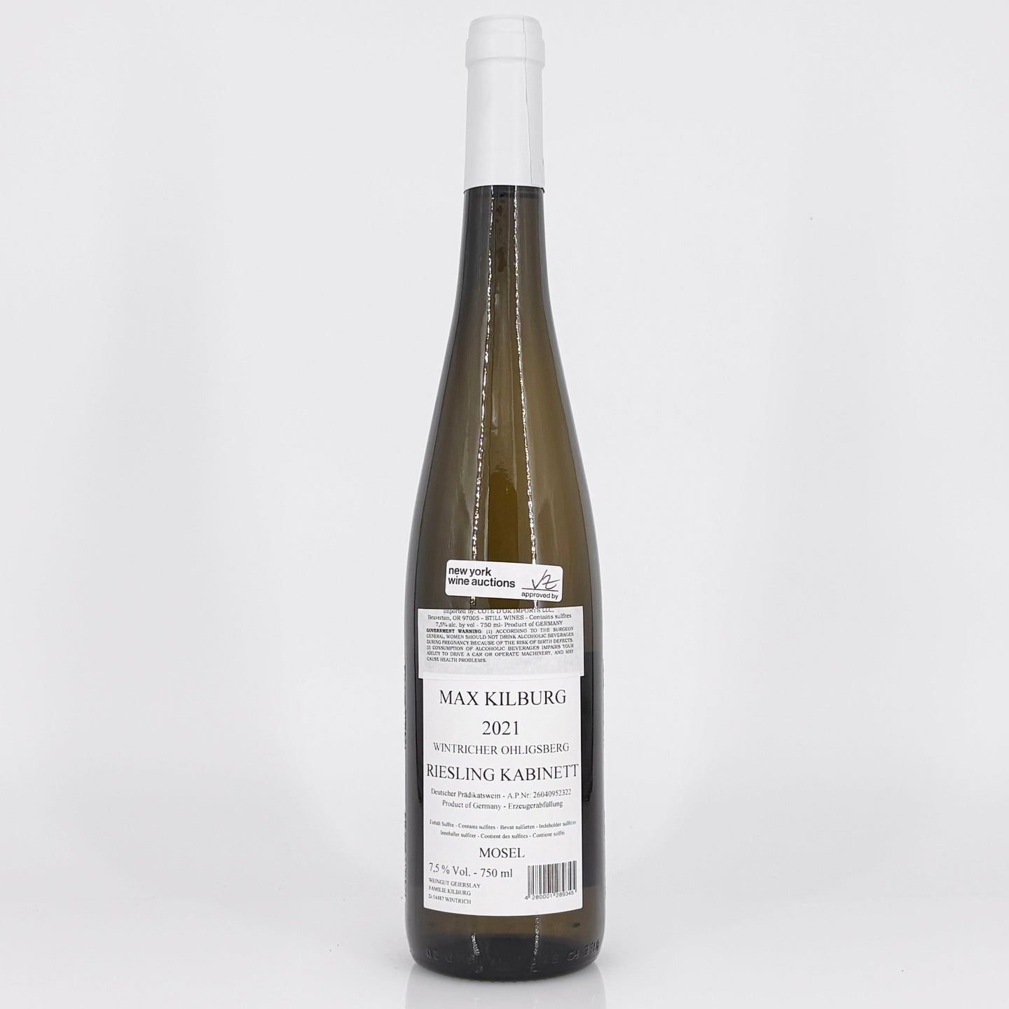 2021 Max Kilburg Ohligsberg Riesling Kabinett, Mosel, Germany (Lot 3)