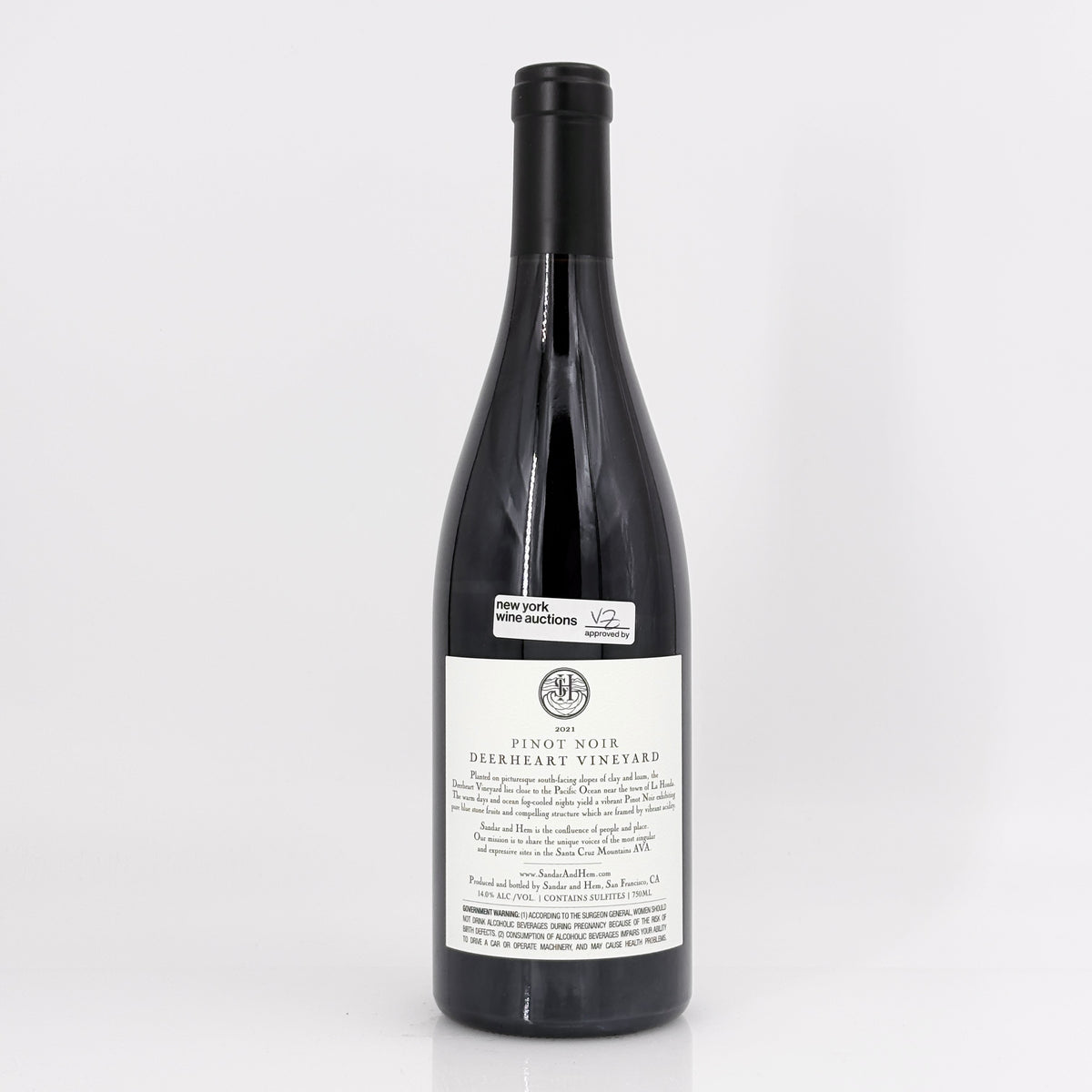 2021 Sandar & Hem Deerheart Vineyard Pinot Noir, Santa Cruz Mountains, USA