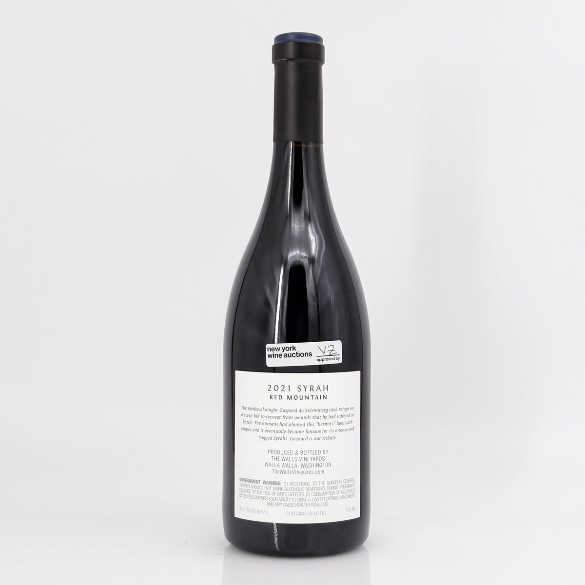 2021 The Walls Vineyards 'Gaspard' Syrah, Red Mountain, USA