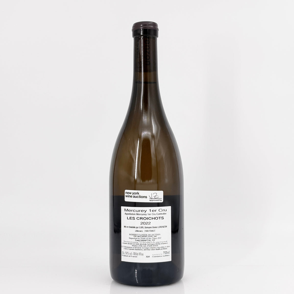 2022 Domaine Bruno Lorenzon Les Croichots Mercurey Premier Cru, France