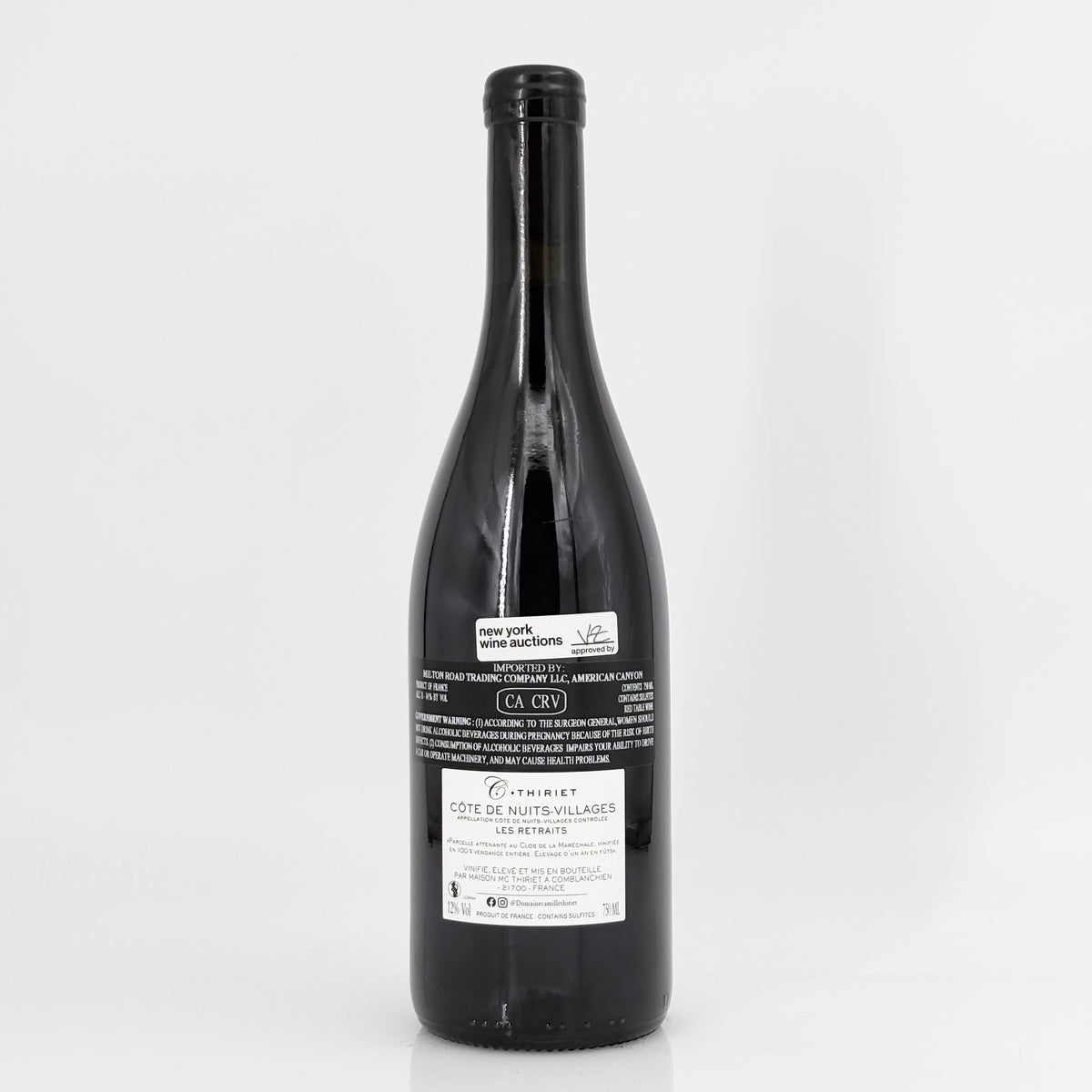 2022 Domaine Camille Thiriet Cote de Nuits-Villages 'Les Retraits', Burgundy, France