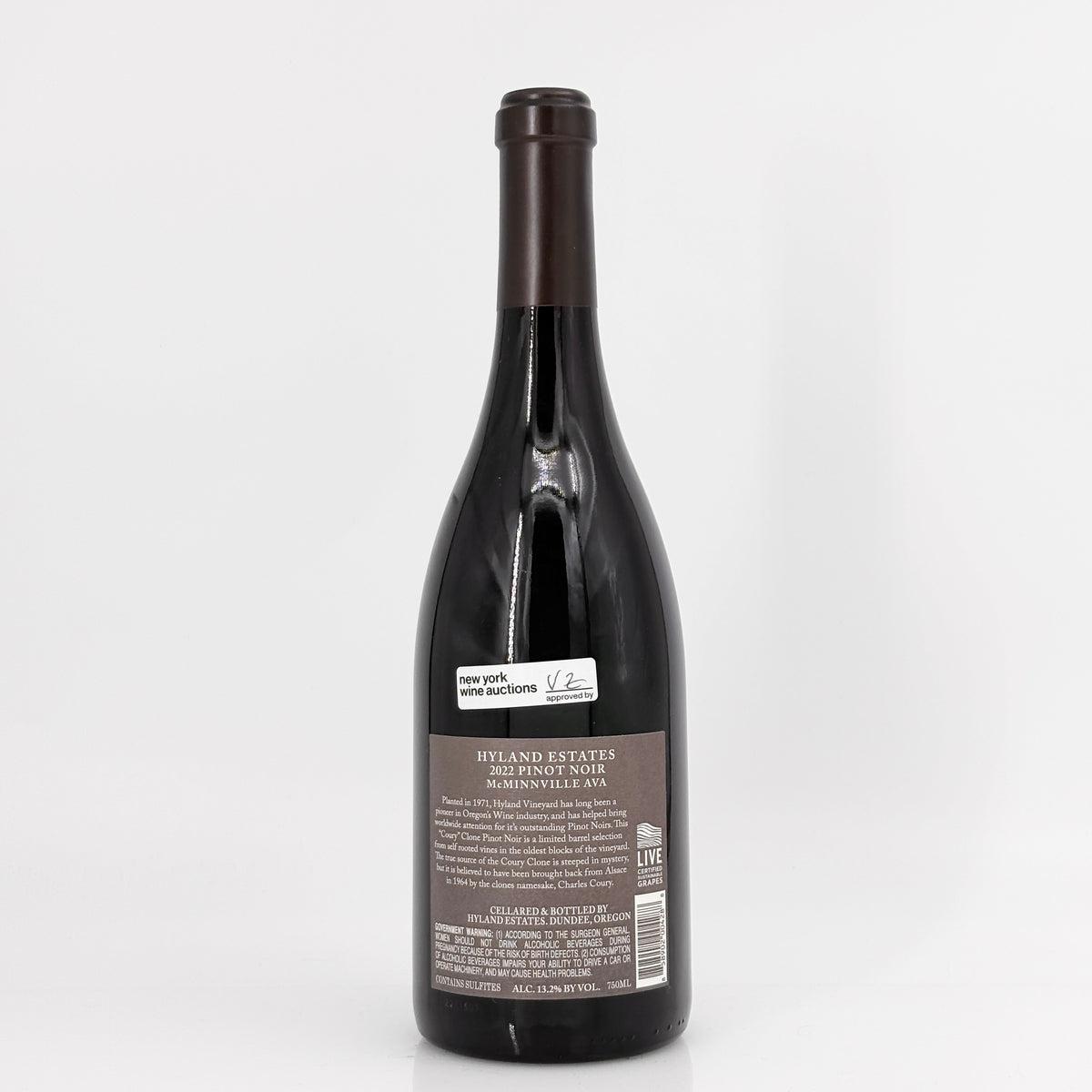 2022 Hyland Estates Coury Old Vines Pinot Noir, McMinnville, USA