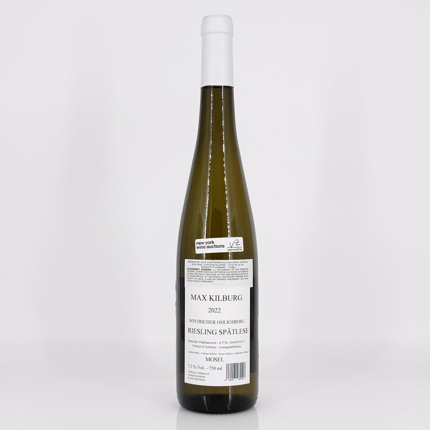 2022 Max Kilburg Ohligsberg Riesling Spatlese, Mosel, Germany (Lot 1)