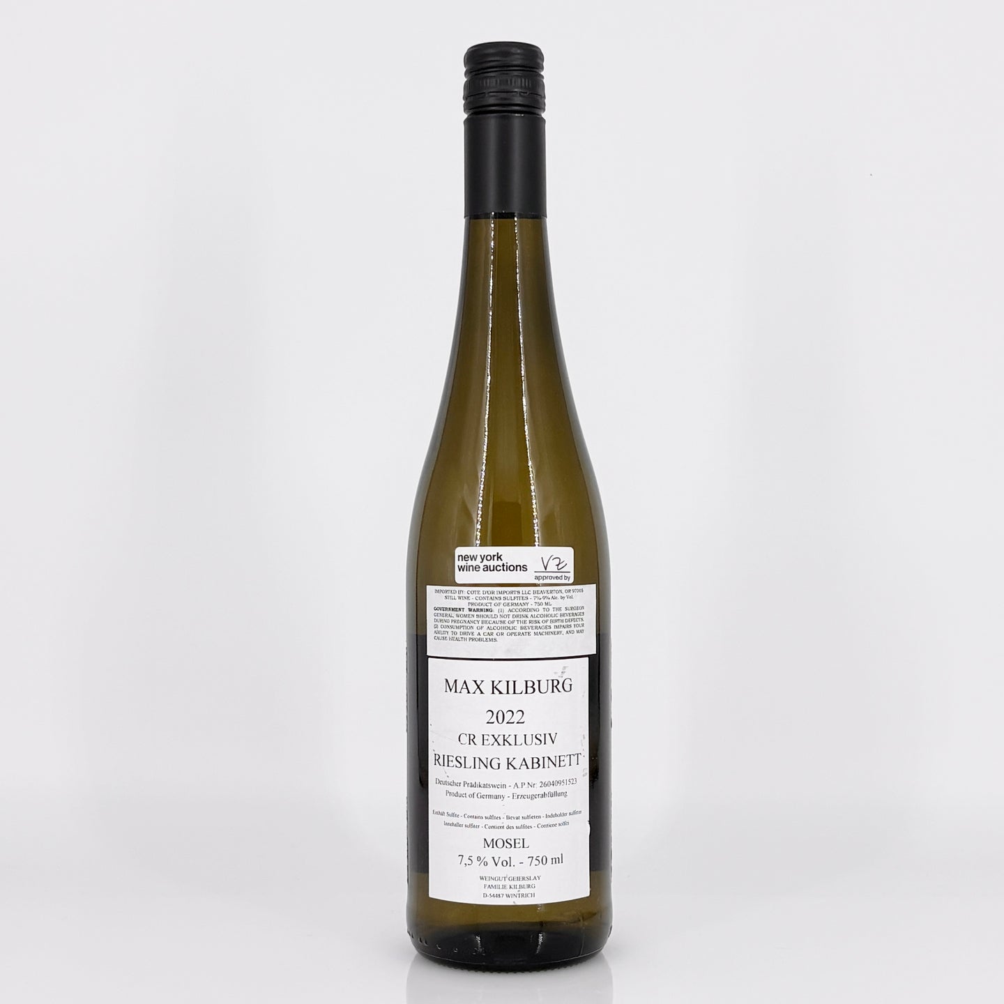 2022 Max Kilburg 'CR Exklusiv' Riesling Kabinett Mosel, Germany (Lot 4)