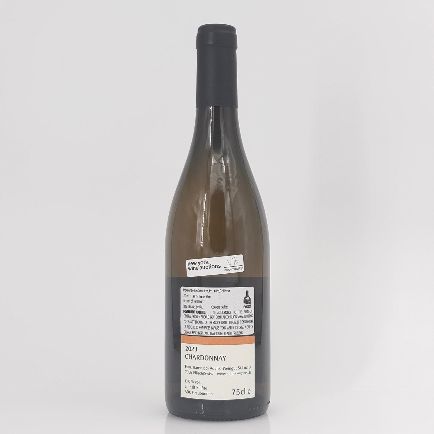 2023 Weingut Familie Hansruedi Adank Chardonnay Graubunden, Switzerland
