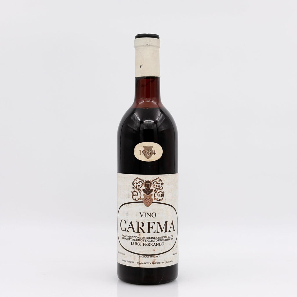 Vino Carema bottle on a white background