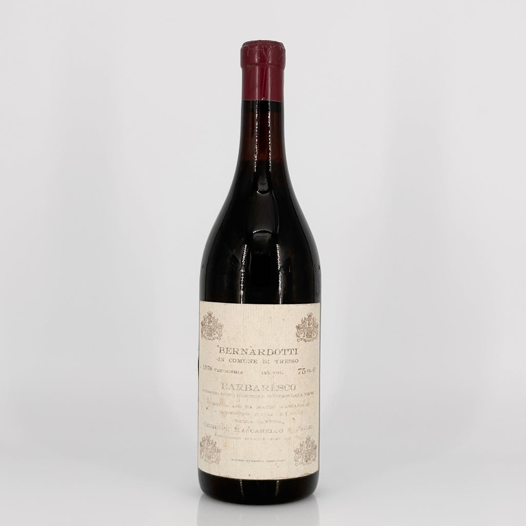 Bottle of Bernadotti wine on a white background