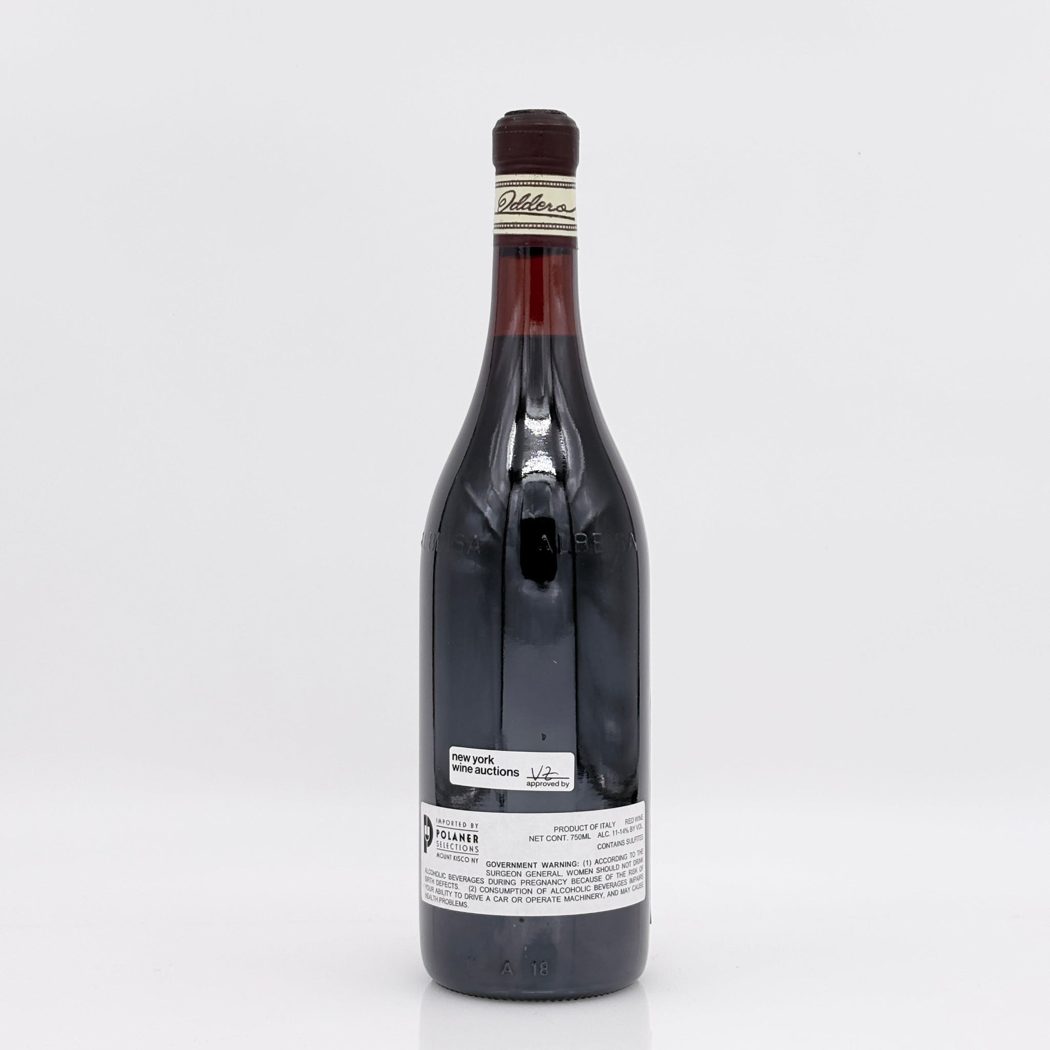Wine bottle on a white background
