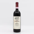 Wine bottle with a label on a white background