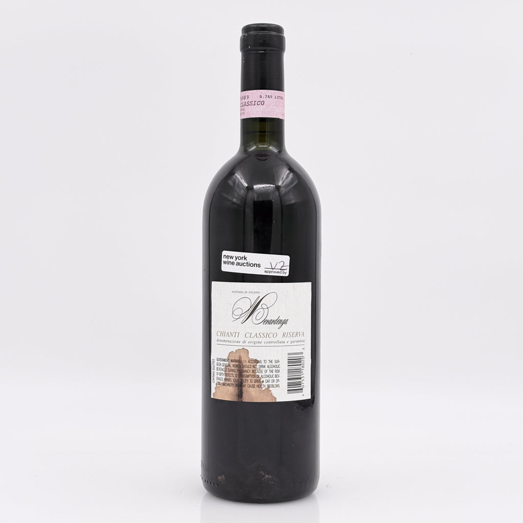 Wine bottle with a label on a white background