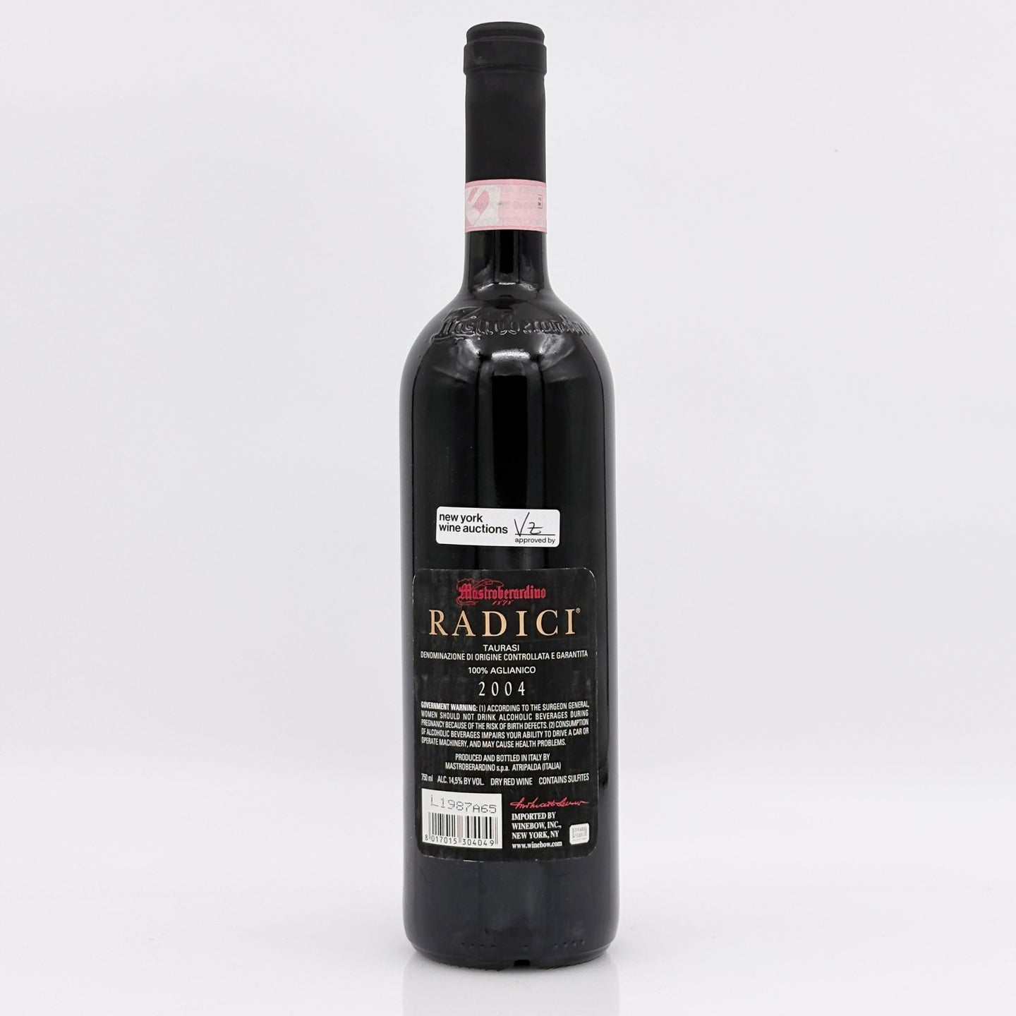 Wine bottle with a white background