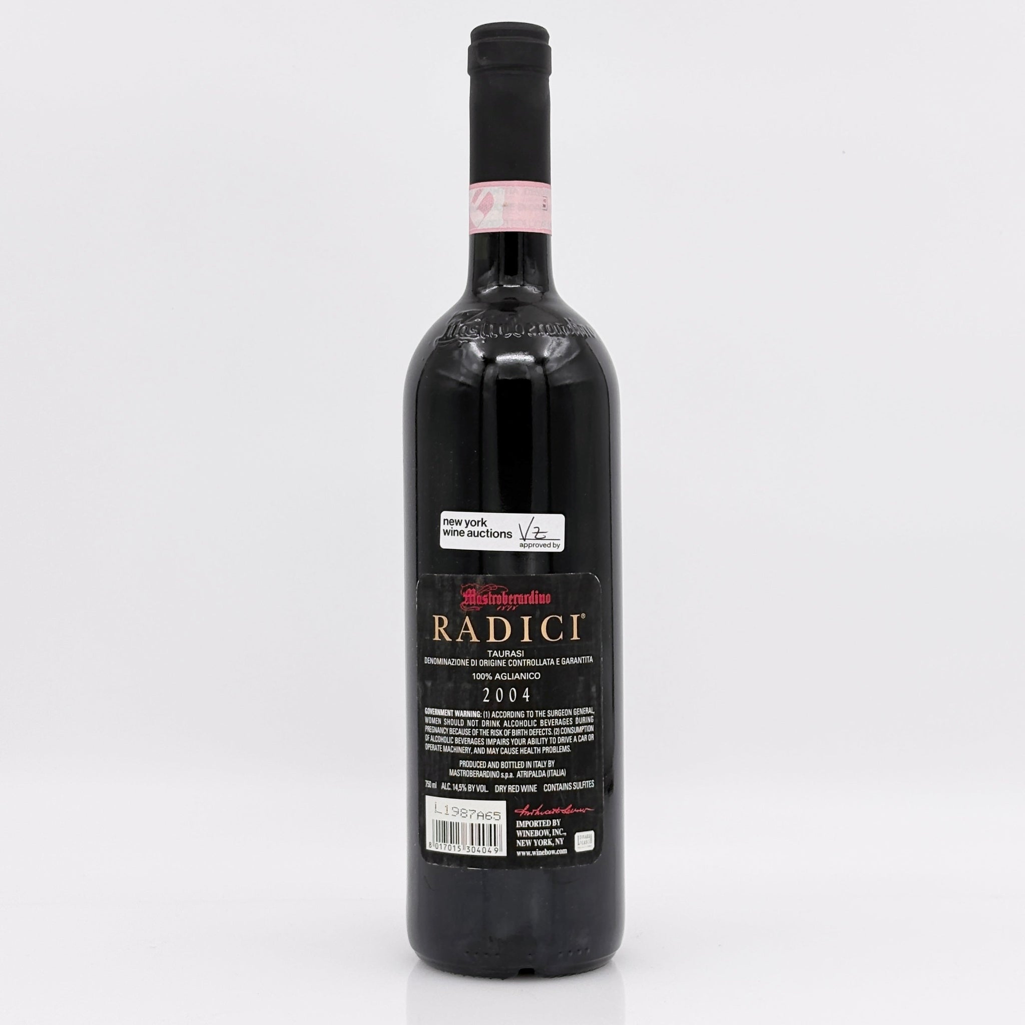 Wine bottle with a white background