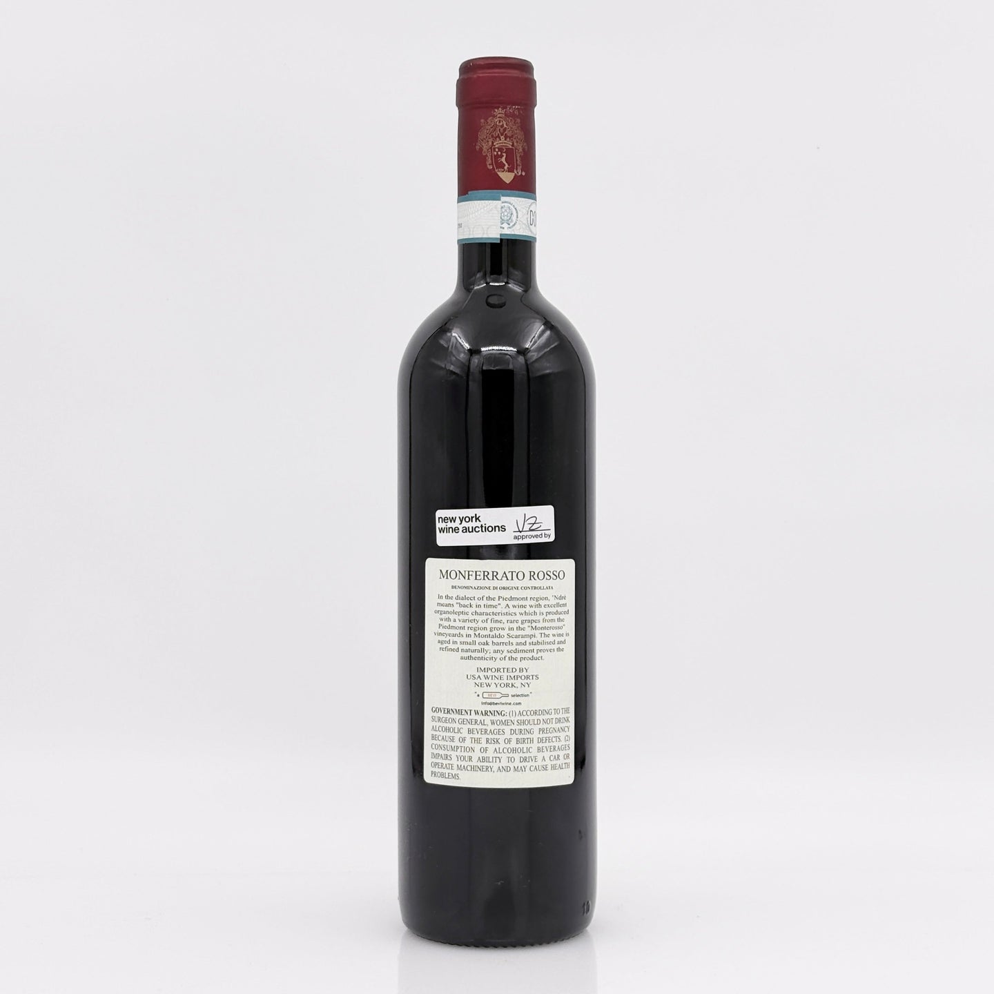 Wine bottle on a white background