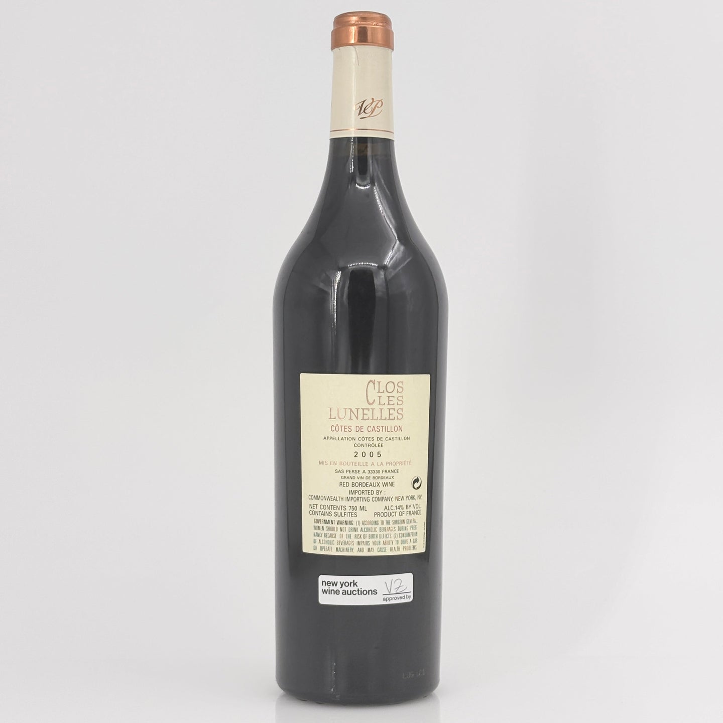 2005 Clos Lunelles, Cotes de Castillon, France