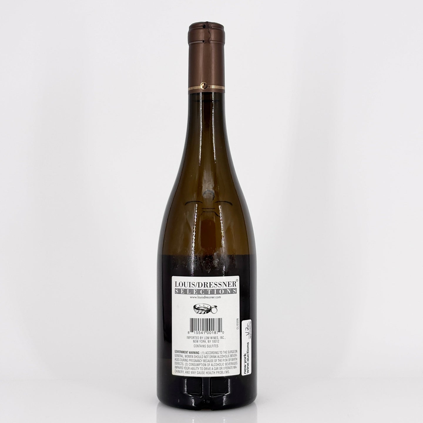 Bottle of wine on a white background