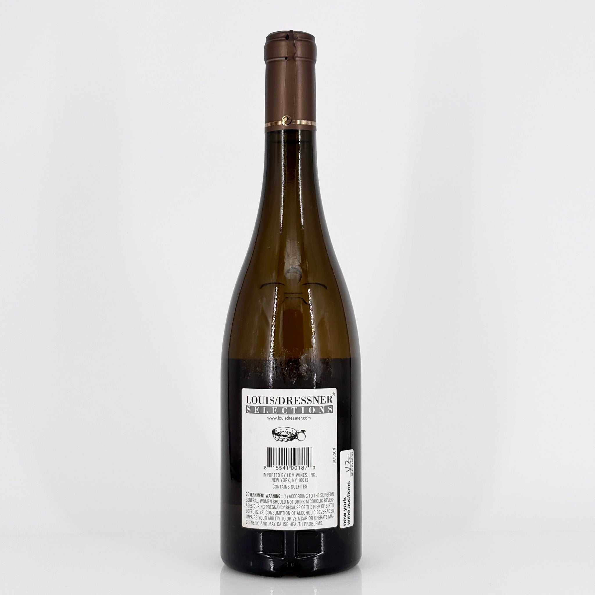 Bottle of wine on a white background